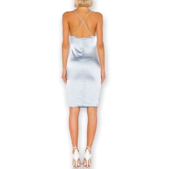 superdown‎ Billie Drape Midi Dress in Dusty Blue XXS - Picture 2 of 11